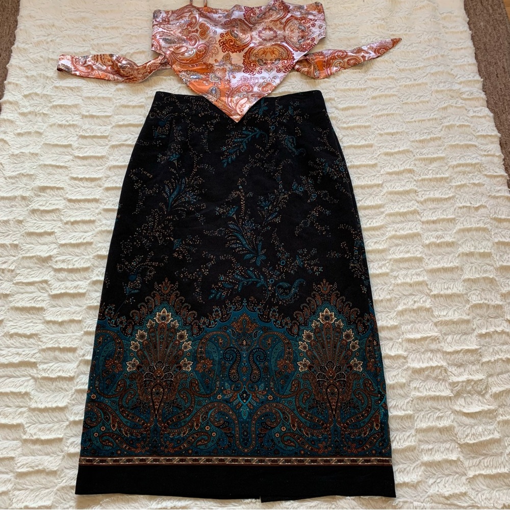 Boho/Western Style High Waisted Skirt